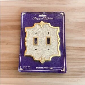 NEW Premiere Collection by Ajax Scovill Double Switch Plate Cover White Brass